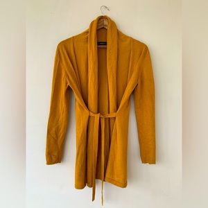 Zara Mustard Yellow Knit Cardigan